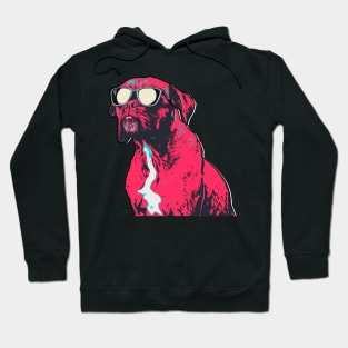 Cool Boxer Dog Wearing Sun Glasses Hoodie